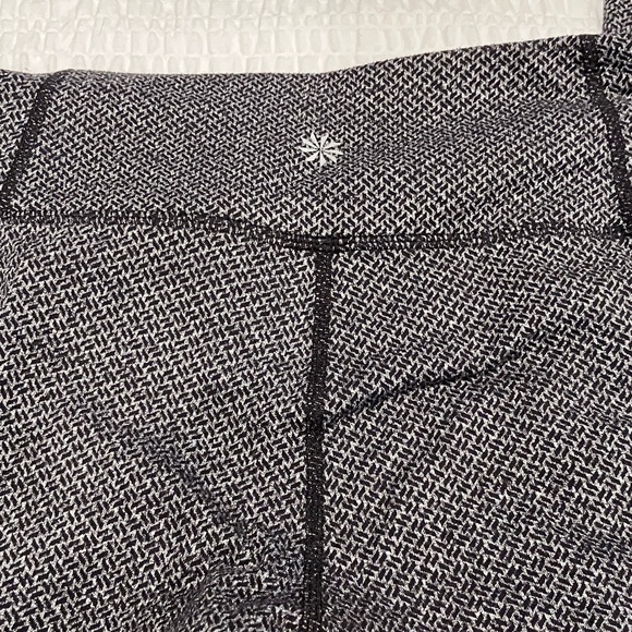 Athleta Black and Gray Criss Cross Patterned Leggings - Picture 5 of 5